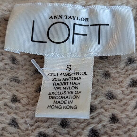 Lambs wool & angora tie front cardigan w/ velvet ribbon small #cottagecore - Picture 13 of 16